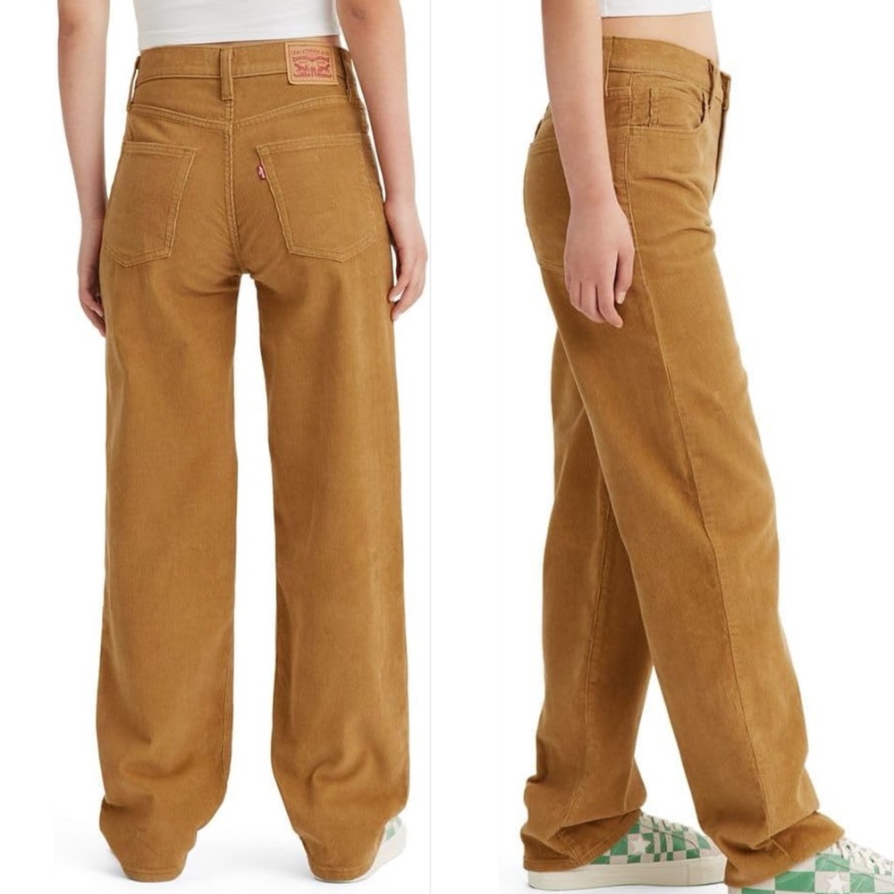 Levi's Women's ‘94 Baggy Camel Corduroy Loose Fit Straight Leg Pants Size 31